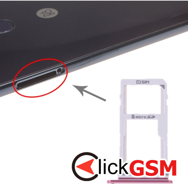 Piesa Piesa Suport Sim Cu Suport Card Red Lg V30 26rt