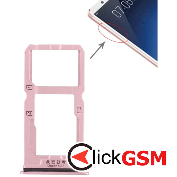 Piesa Piesa Suport Sim Cu Suport Card Rose Gold Vivo X20 1zut