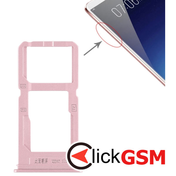 Piesa Piesa Suport Sim Cu Suport Card Rose Gold Vivo X20 Plus 1zvz