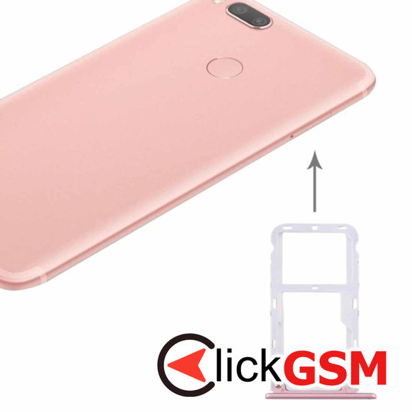 Piesa Suport Sim Cu Suport Card Rose Gold Xiaomi Mi 5x 1z5d