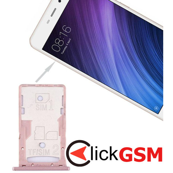 Piesa Suport Sim Cu Suport Card Rose Xiaomi Redmi 4a 1z4x