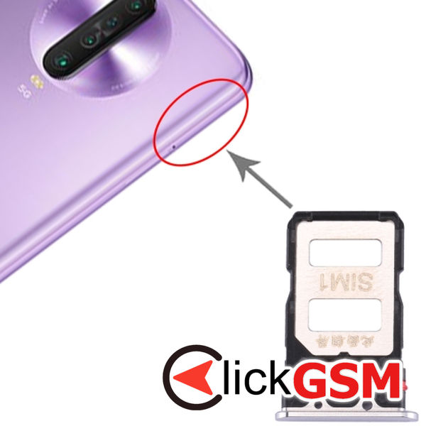 Piesa Piesa Suport Sim Cu Suport Card Silver Xiaomi Redmi K30 Pro 1z0d