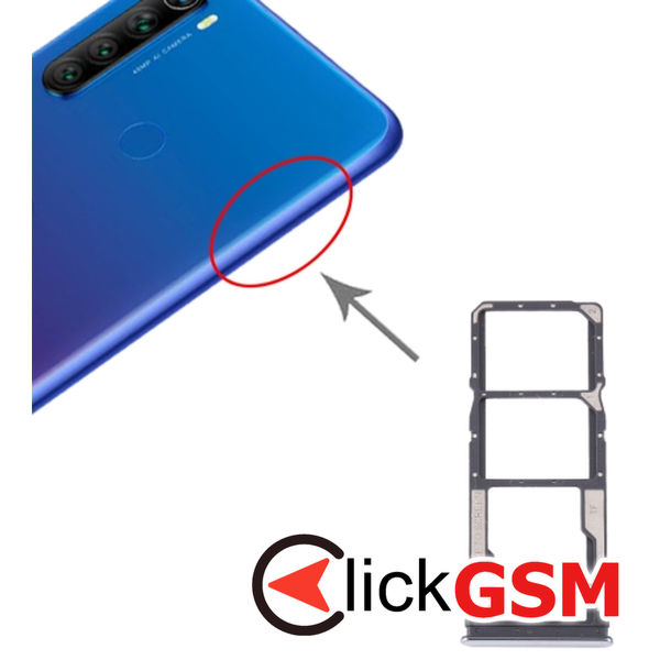 Piesa Suport Sim Cu Suport Card Xiaomi Redmi Note 8t 1z2i