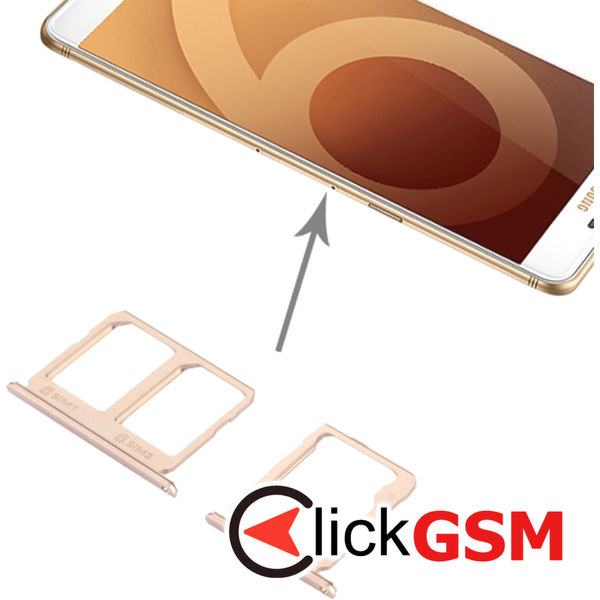 Piesa Piesa Suport Sim Gold Samsung Galaxy C9 Pro 4d3i