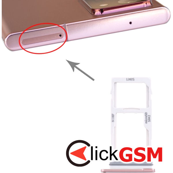 Piesa Piesa Suport Sim Gold Samsung Galaxy Note20 Ultra 4dqf