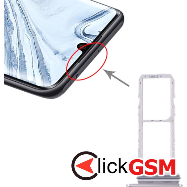 Piesa Piesa Suport Sim Grey Samsung Galaxy Note10 4d97