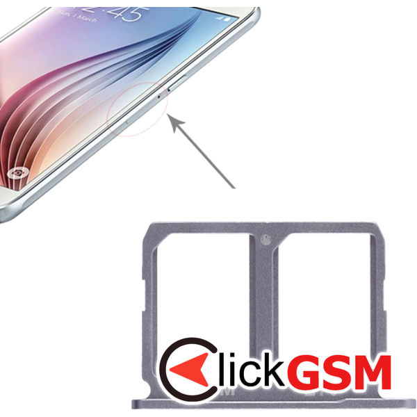 Piesa Suport Sim Grey Samsung Galaxy S6 4d5p