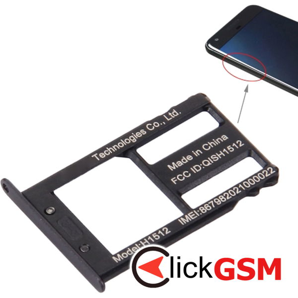 Piesa Suport Sim Negru Huawei Nexus 6p 234k