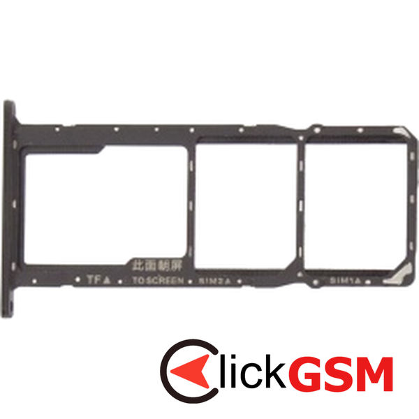 Piesa Suport Sim Negru Huawei Y5p G1m