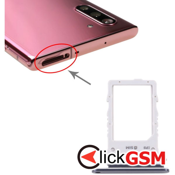 Piesa Suport Sim Negru Samsung Galaxy Note10 5g 4ee2