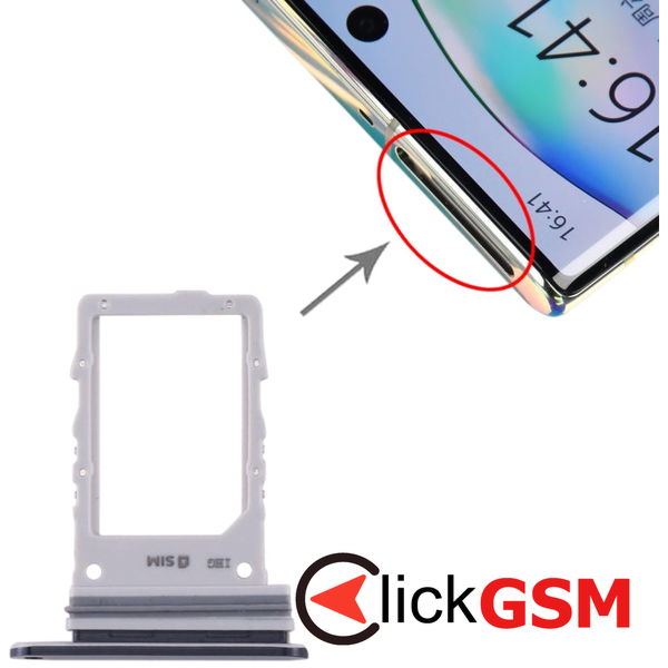 Piesa Suport Sim Negru Samsung Galaxy Note10.plus 5g 4d9g