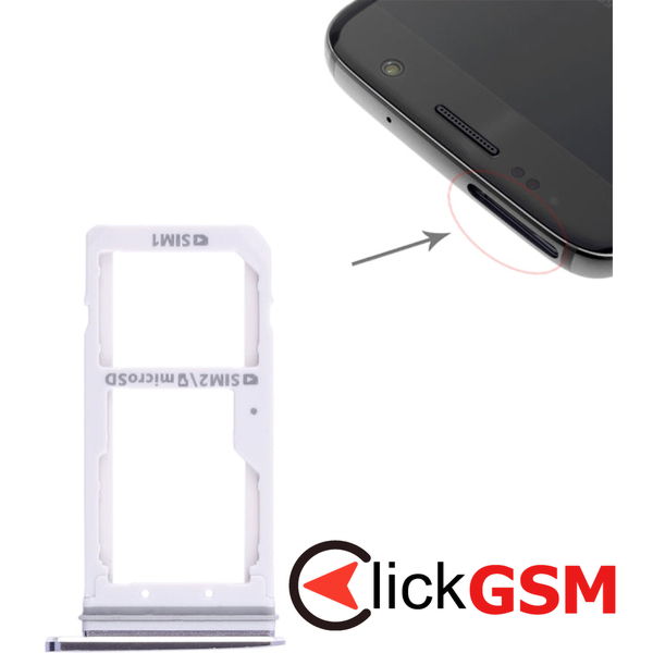 Piesa Piesa Suport Sim Negru Samsung Galaxy S7 4d65