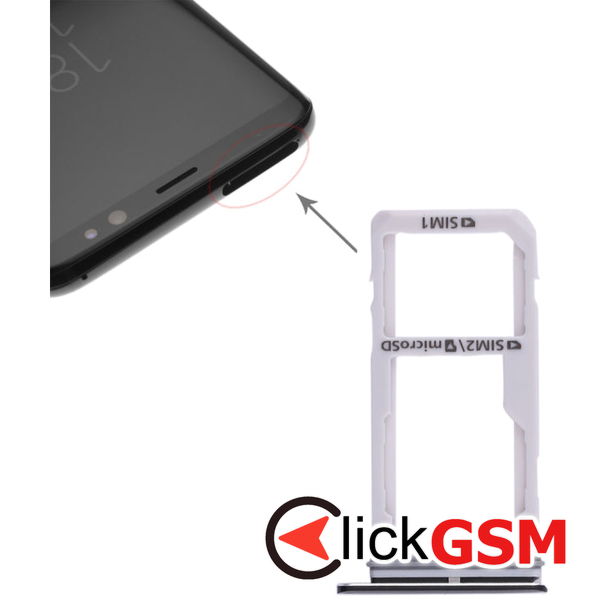 Piesa Suport Sim Negru Samsung Galaxy S8 4bx0