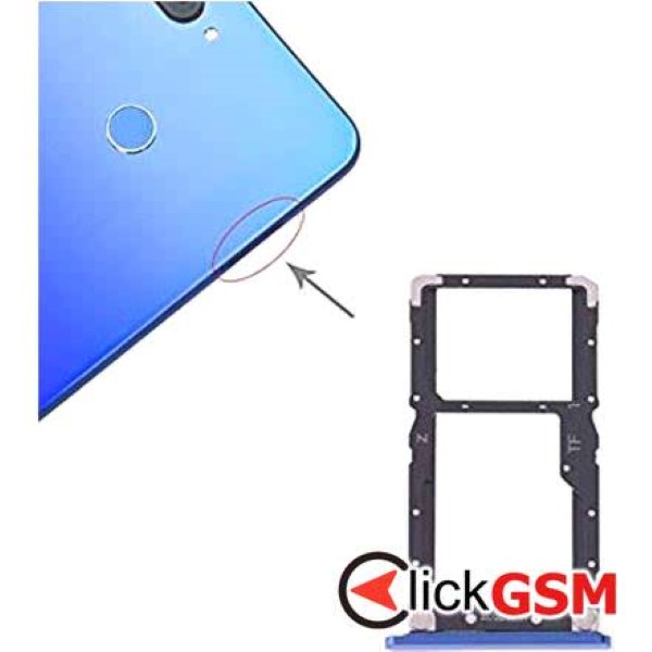 Piesa Suport Sim Negru Xiaomi Mi 8 Lite Ubb