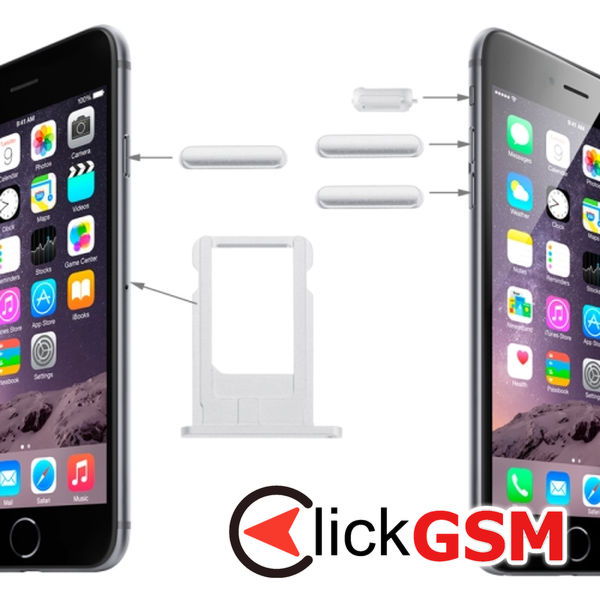 Piesa Piesa Suport Sim Platinum Apple Iphone 6 4fg7