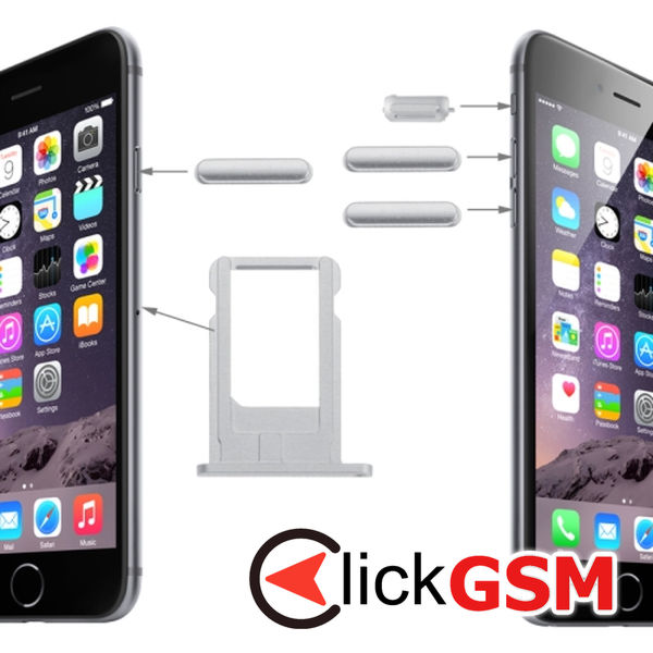 Piesa Piesa Suport Sim Silver Apple Iphone 6 4fga