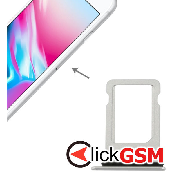 Piesa Suport Sim Silver Apple Iphone 8 4g3x