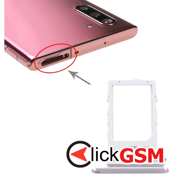 Piesa Suport Sim Silver Samsung Galaxy Note10 5g 4ee3