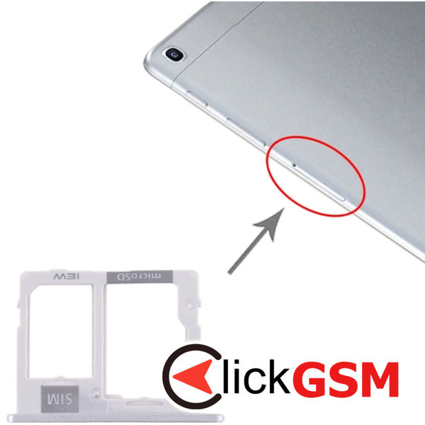 Piesa Suport Sim Silver Samsung Galaxy Tab A 10.1 2019 4dqc