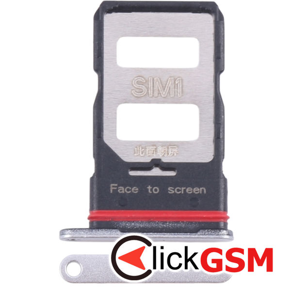 Piesa Piesa Suport Sim Silver Xiaomi Poco X6 Pro 5g 4845