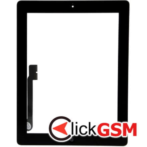 Piesa Touchscreen Cu Sticla Pentru Apple Ipad 3 Negru Std